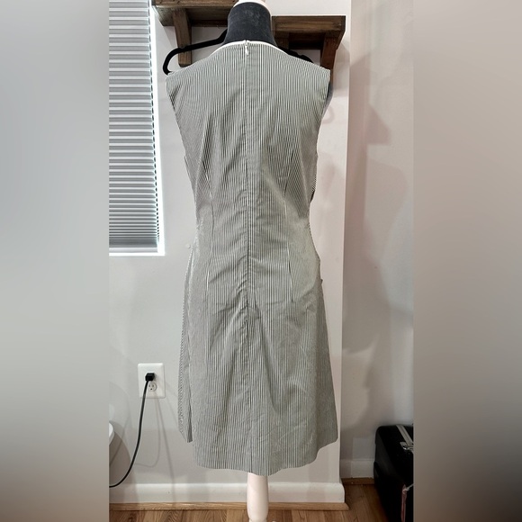 NWOT Victoria Beckham Double Knot Green White Sleeveless Dress Size 4 - Picture 4 of 13